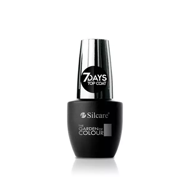 Silcare The Garden of Colour Top Coat 7days 15ml, Верхнее покрытие глянцевое